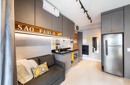 Pinheiros Apartamento | 164 apartamentos nuevos y modernos con 3 adultos junto al metro de Faria Lima