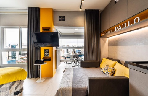 Pinheiros Apartamento | 164 apartamentos nuevos y modernos con 3 adultos junto al metro de Faria Lima