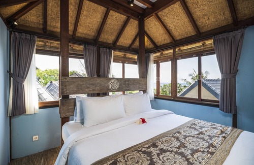 Purwakerti Cabina | Amed Lodge con vista al mar y lugar de buceo