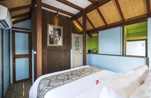 Purwakerti Cabina | Amed Lodge con vista al mar y lugar de buceo