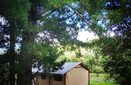 Ucciani Apartamento | Lodge-Grande-Baño en la habitacion-Vista a la Montana