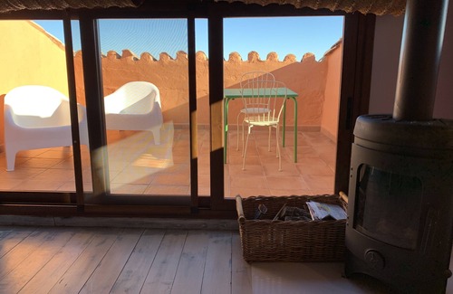 Zafra de Zancara Cabaña | Antigua Casa de Pedro Chicote (Apartamento Suite A vista de Pájaro) para 2/3pers