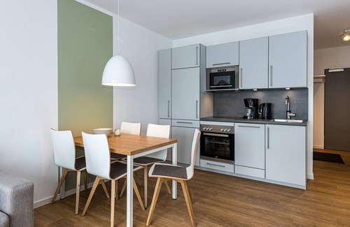 Bensersiel Apartamento | Apartment Nahe der Nordsee mit Terrasse, Parkplatz, Schwimmbad- & Saunanutzung