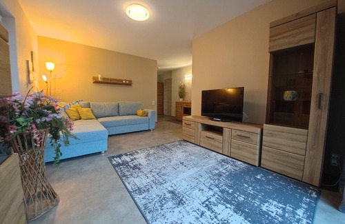 Schmiedefeld am Rennsteig Apartamento | Apartamento '1 Barrierefrei' con jardín compartido, balcón y Wi-Fi