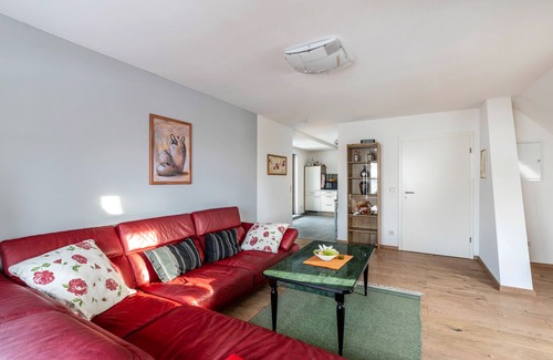 Seegebiet Mansfelder Land Apartamento | Apartamento 'Am Süßen See' con vistas al lago, balcón y Wi-Fi