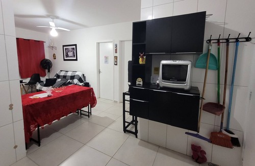Jardim Neptunia Apartamento | Apartamento Térreo com Churrasqueira e Rede a 300m da Praia