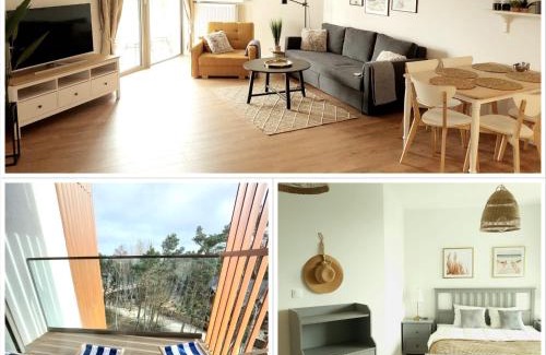 Pobierowo Apartamento | Apartament Pinea 410 Pobierowo przy plaży bezpłatny dostęp do basenu i saun 100m od głównej promenady, bezpłatny strzeżony parking!