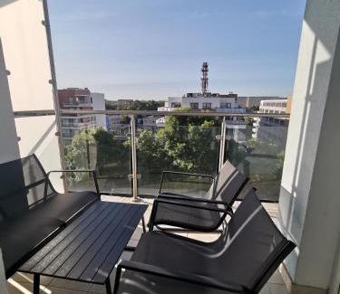 Dzielnica Uzdrowiskowa Apartamento | Apartament prywatny salon z aneksem kuchennym, sypialnią w hotelu DIVA