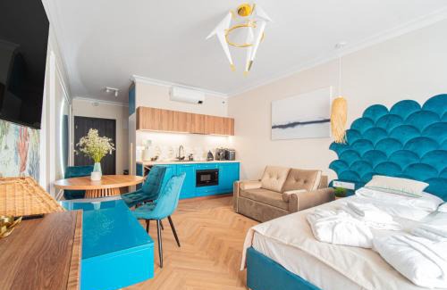 Dzielnica Uzdrowiskowa Apartamento | Apartament Turkusowa Przystań z klimatyzacją - Solny Resort A102