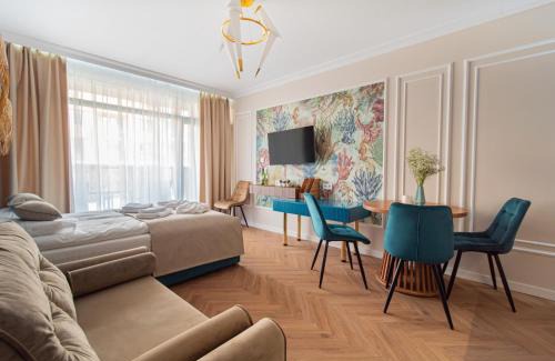 Dzielnica Uzdrowiskowa Apartamento | Apartament Turkusowa Przystań z klimatyzacją - Solny Resort A102