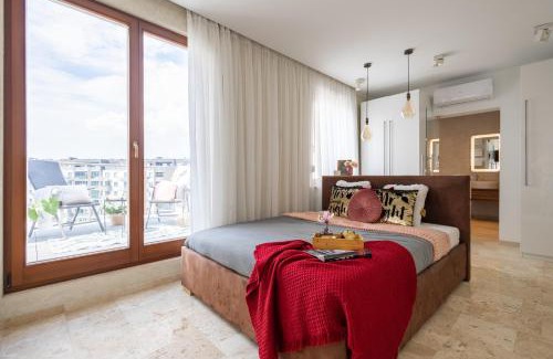 Krzyki Apartamento | Apartament z tarasem 120m2, klimatyzacja, parking w garażu