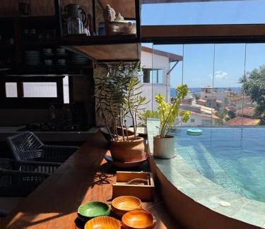 Morro de Sao Paulo Apartamento | Apartamento Duplex com piscina Barão Vermelho Morro de São Paulo
