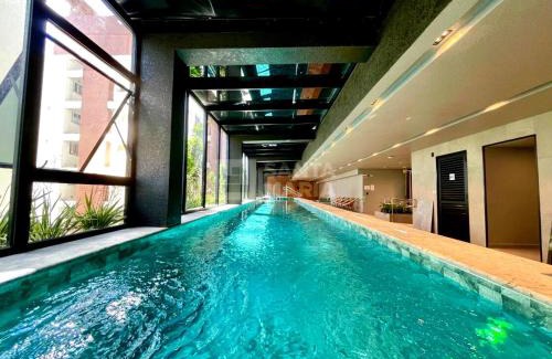 Centro Apartamento | Apartamento Suíte e 1Q Premium Centro com Piscina, Academia e Garagem