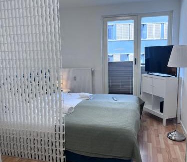 Altstadt Apartamento | Aparthotel an der Schlachte-Bremen City-Boxspringbett -free parking