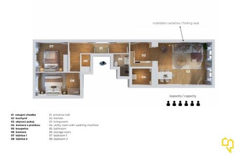 Olomouc Apartamento | Apartmán se 2 ložnicemi
