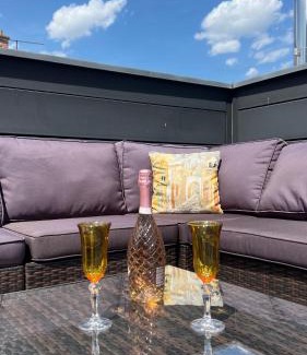 Brno-stred Apartamento | Apartmán se saunou a terasou s výhledem na Brno