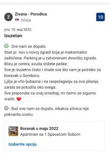 Sombor Apartamento | Apartman Ljiljana LUX Sombor