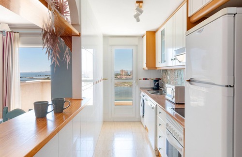 San Javier Apartamento | Apartamento 'Puerto Mar 3' con vistas al mar, Wi-Fi y aire acondicionado