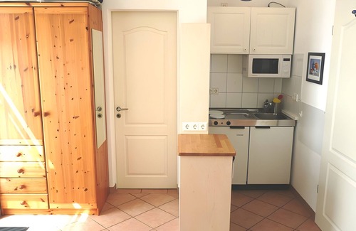 Unteruhldingen Apartamento | Apartamento '1-Zimmer' con terraza privada, jardín compartido y Wi-Fi