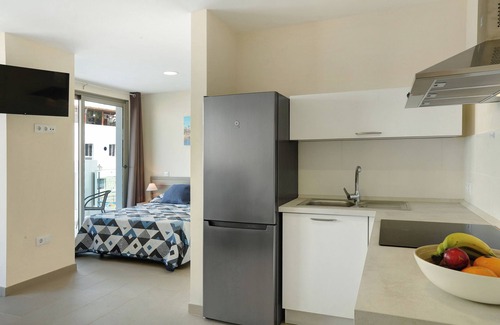 Playa de Mogan Apartamento | Apartamento "Albamar 1D" con vistas a la montaña, Wi-Fi, aire acondicionado y balcón
