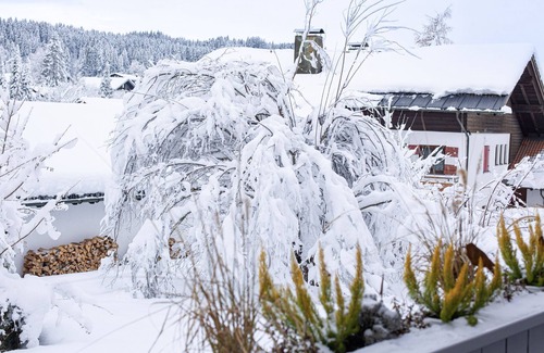 Oberstaufen Apartamento | Apartamento 'Alpen Art Chalet' con vistas a la montaña, jardín compartido y Wi-Fi