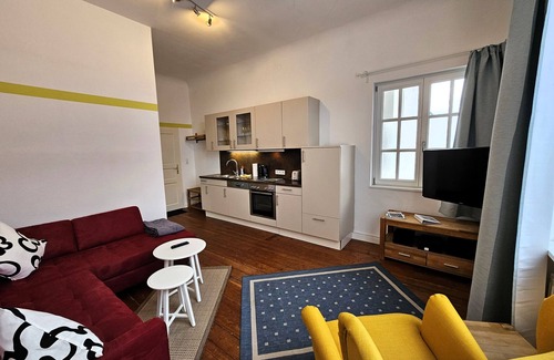 Borkum Apartamento | Apartamento 'Aurora 1' con jardín compartido y Wi-Fi