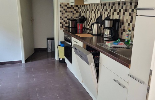 Manslagt Apartamento | Apartamento "Dat Nüst", terraza, jardín, mod. cuarto de baño