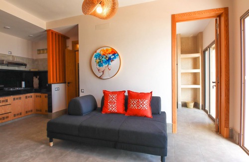 Taghazout Apartamento | Apartamento-De Lujo-Baño para personas con movilidad reducida-Vista al mar-Ya...