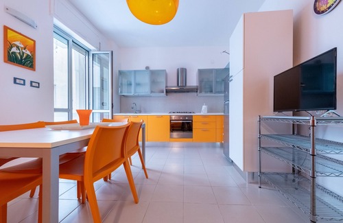 Otranto Apartamento | Apartamento 'Dimora Lungomare Terra D'otranto' con vistas al mar, Wi-Fi y aire acondicionado