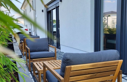 Muldestausee Apartamento | Apartamento 'Ferienwohnung Schlossterrassen 4b' con terraza privada, jardín compartido y Wi-Fi