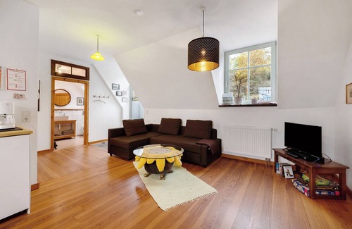 Sponheim Apartamento | Apartamento 'Ferienwohnung Kaffee-Mühle' con terraza privada, jardín privado y Wi-Fi