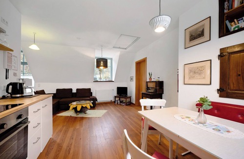 Sponheim Apartamento | Apartamento 'Ferienwohnung Kaffee-Mühle' con terraza privada, jardín privado y Wi-Fi