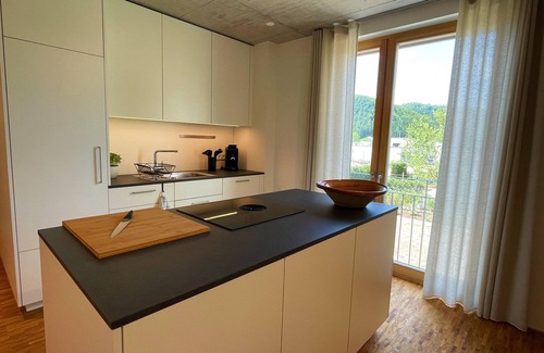 Elzach Apartamento | Apartamento 'Ferienwohnung Grüner Ausblick' con vistas a la montaña y Wi-Fi