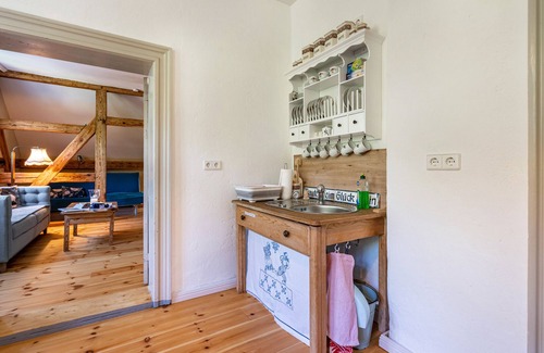 Calau Apartamento | Apartamento 'Ferienwohnung Im Landschloss' con terraza compartida, jardín compartido y Wi-Fi