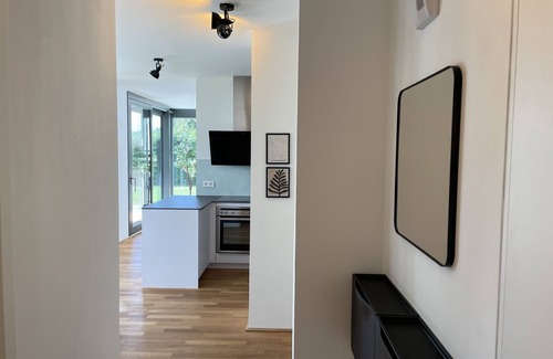 Blaustein Apartamento | Apartment 'Fewo Blaustein-Panorama' with Private Terrace, Private Garden and Wi-Fi