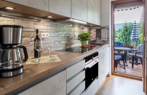 Titisee-Neustadt Apartamento | Apartamento 'Friedolin' con vistas a la montaña, terraza privada y Wi-Fi