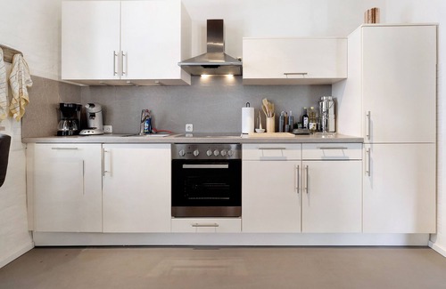 Holtenau Apartamento | Apartamento 'Haus Förde Kanalpackhaus' con vistas al mar, terraza compartida y Wi-Fi