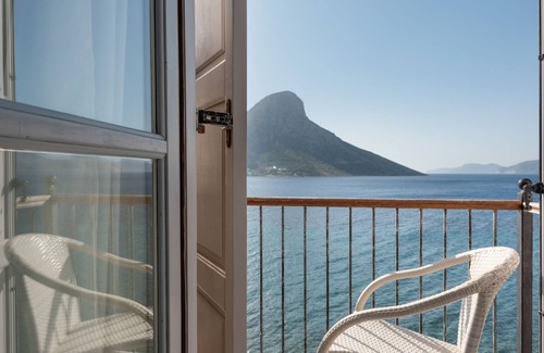 Massouri Apartamento | Apartamento 'Hera Sea View' con jardín compartido, Wi-Fi y aire acondicionado.