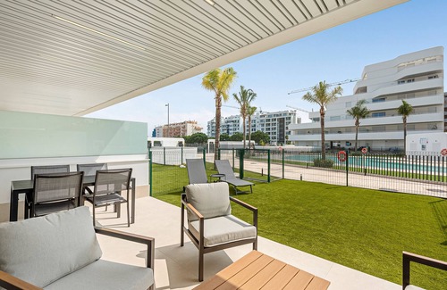 Torre del Mar Apartamento | Apartamento 'Horus Beach Paradise' con vistas al mar, Wi-Fi y aire acondicionado