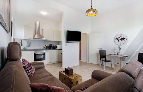 Center Apartamento | Apartamento "Komfortable Ferienwohnung Nähe Südstrand" con balcón y Wi-Fi