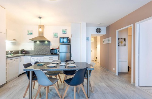 Bourgenay Apartamento | Apartamento 'L'herbaudière Appartement Face Mer' con vistas al mar, piscina compartida y Wi-Fi