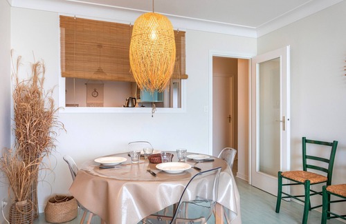 Bourgenay Apartamento | Apartamento 'La Houle, Appartement Face Mer' con vistas al mar, balcón y Wi-Fi