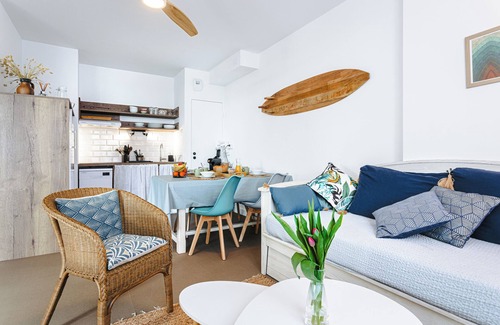Rivedoux-Plage Apartamento | Apartamento 'La Dune, Appart Familial Vue Mer' con vistas al mar, terraza privada y Wi-Fi