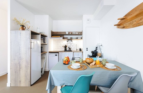Rivedoux-Plage Apartamento | Apartamento 'La Dune, Appart Familial Vue Mer' con vistas al mar, terraza privada y Wi-Fi