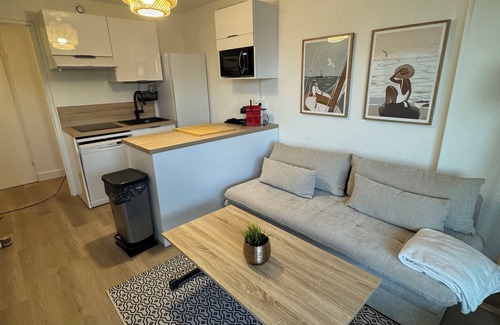 Saint-Cyprien Plage Apartamento | Apartment Les Goëlettes in Saint Cyprien Plage, sea view with swimming pool - 4 Pers