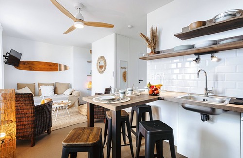 Rivedoux-Plage Apartamento | Apartamento 'Les Iles, T2 Vue Mer' con vistas al mar, terraza privada y Wi-Fi