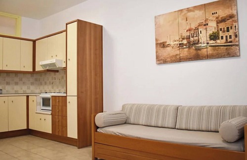 Merichas Apartamento | Apartamento 'Manolika Studio 3' con vistas al mar, Wi-Fi y aire acondicionado