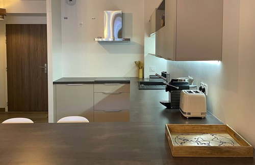 La Mongie Apartamento | Apartamento-Premium-Baño con bañera-Vista a la Montana