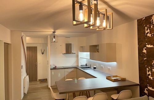La Mongie Apartamento | Apartamento-Premium-Baño con bañera-Vista a la Montana