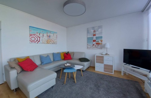 Schilksee Apartamento | Apartment 'Segelparadies Mit Ostseeblick' with Sea View, Balcony and Wi-Fi